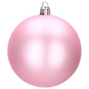 Ziemassvētku bumbiņas Springos CA0875 30 gab rozā 8 cm komplekts