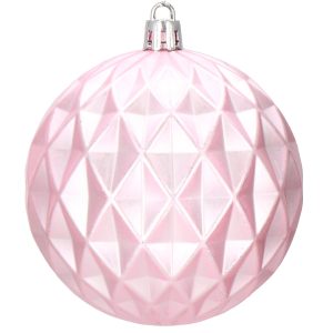 Ziemassvētku bumbiņas Springos CA0875 30 gab rozā 8 cm komplekts
