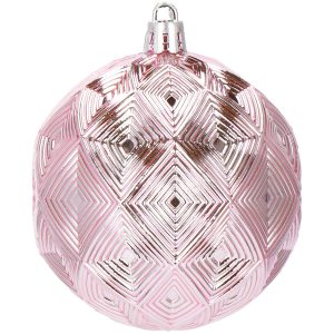 Ziemassvētku bumbiņas Springos CA0875 30 gab rozā 8 cm komplekts