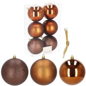Ziemassvētku bumbiņas Springos CA0955 10 CM 6 GAB.