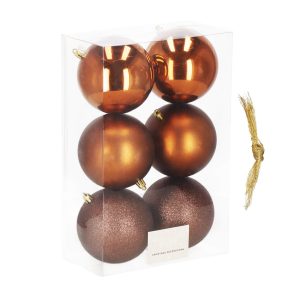 Ziemassvētku bumbiņas Springos CA0955 10 CM 6 GAB.