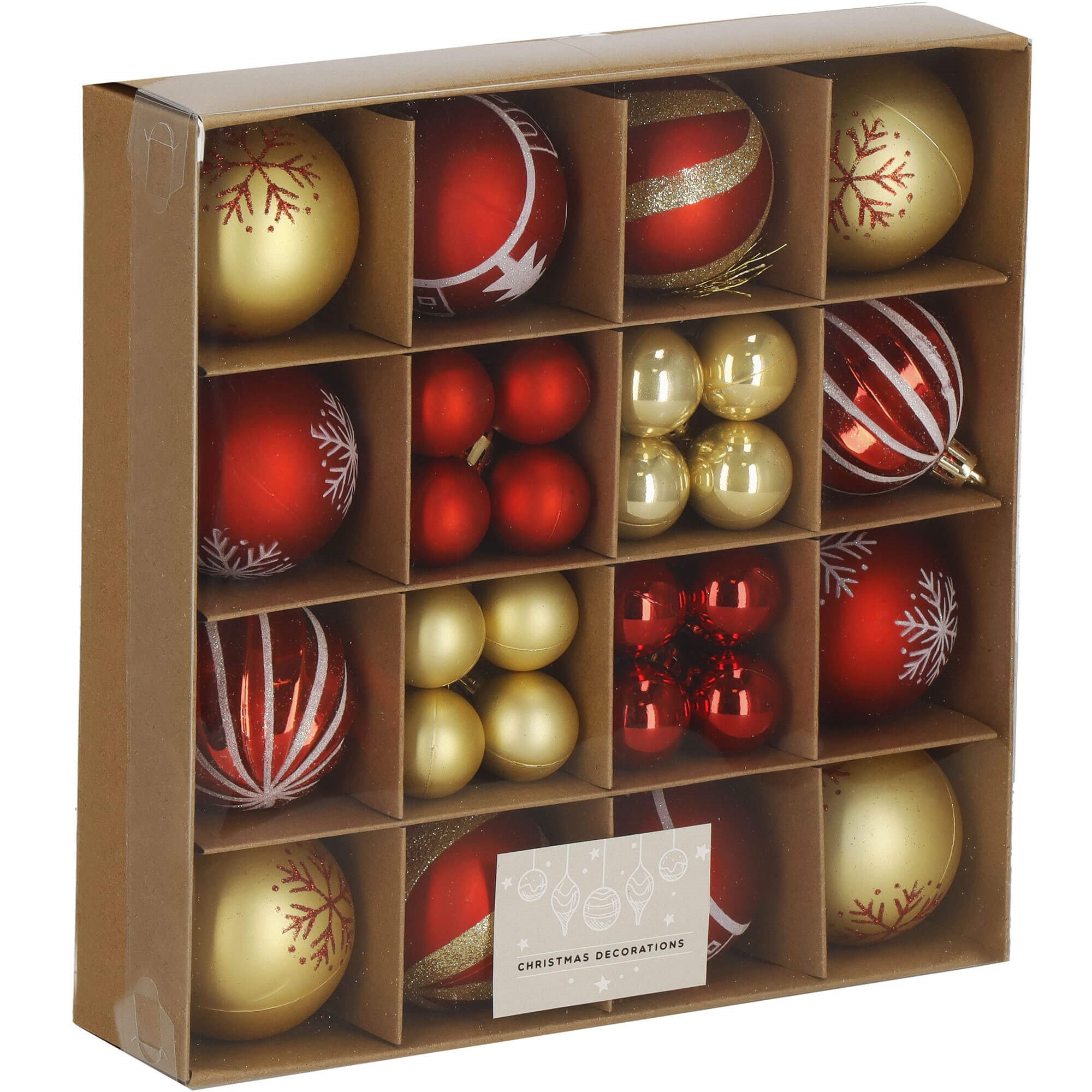 Ziemassvētku bumbiņas Springos CA1127 42 GAB.