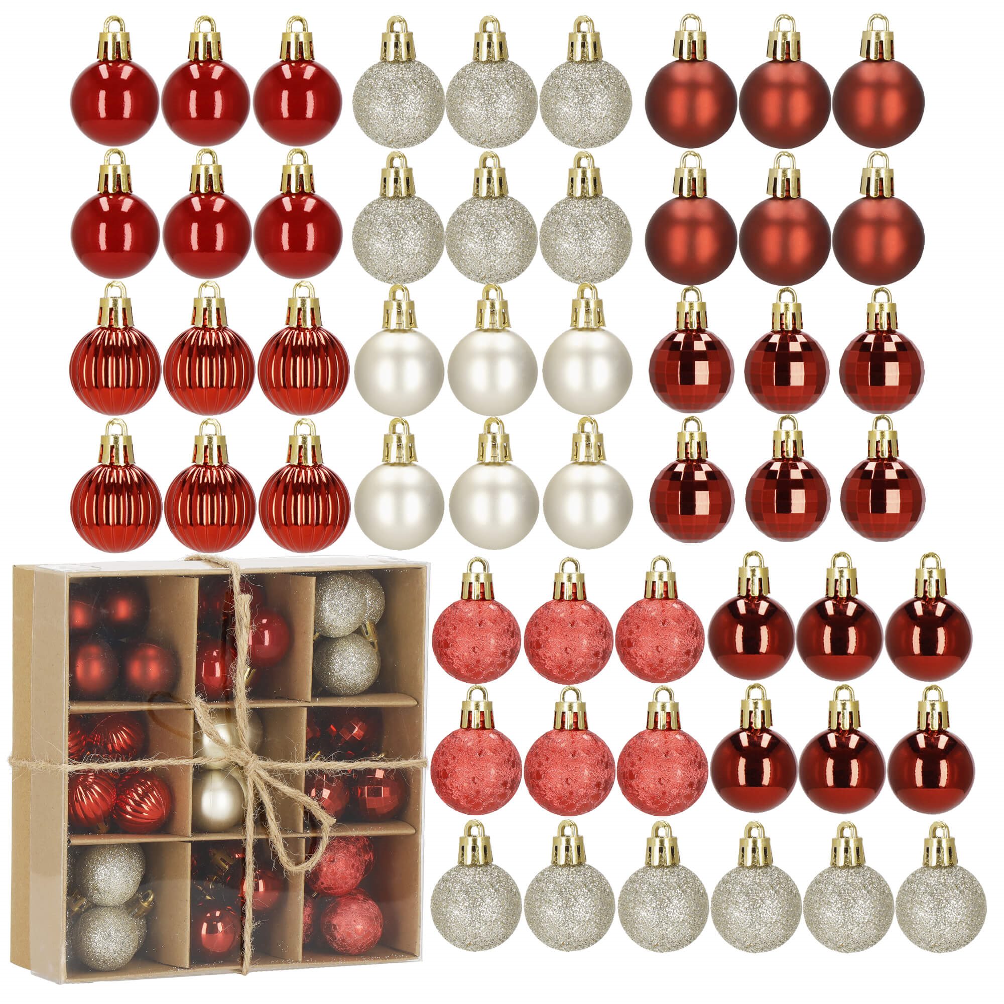 Ziemassvētku bumbiņas Springos CA1130 54 gab. 3 cm Ziemassvētku bumbiņas Springos CA1130 54 gab. 3 cm