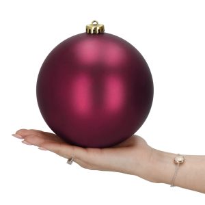 Ziemassvētku bumbiņas Springos CA1179 2 gab 15 cm bordo