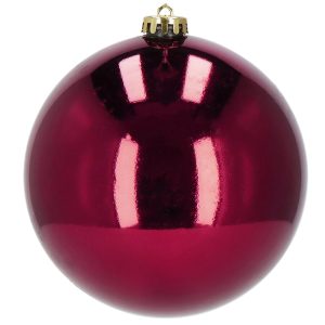 Ziemassvētku bumbiņas Springos CA1179 2 gab 15 cm bordo