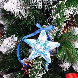 Ziemassvētku bumbiņas zvaigzne Springos CA0235 12cm