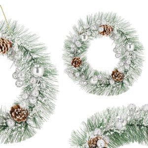 Ziemassvētku dekorācija Vainags Springos CA1023 22cm