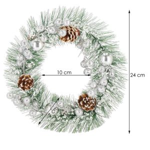 Ziemassvētku dekorācija Vainags Springos CA1023 22cm