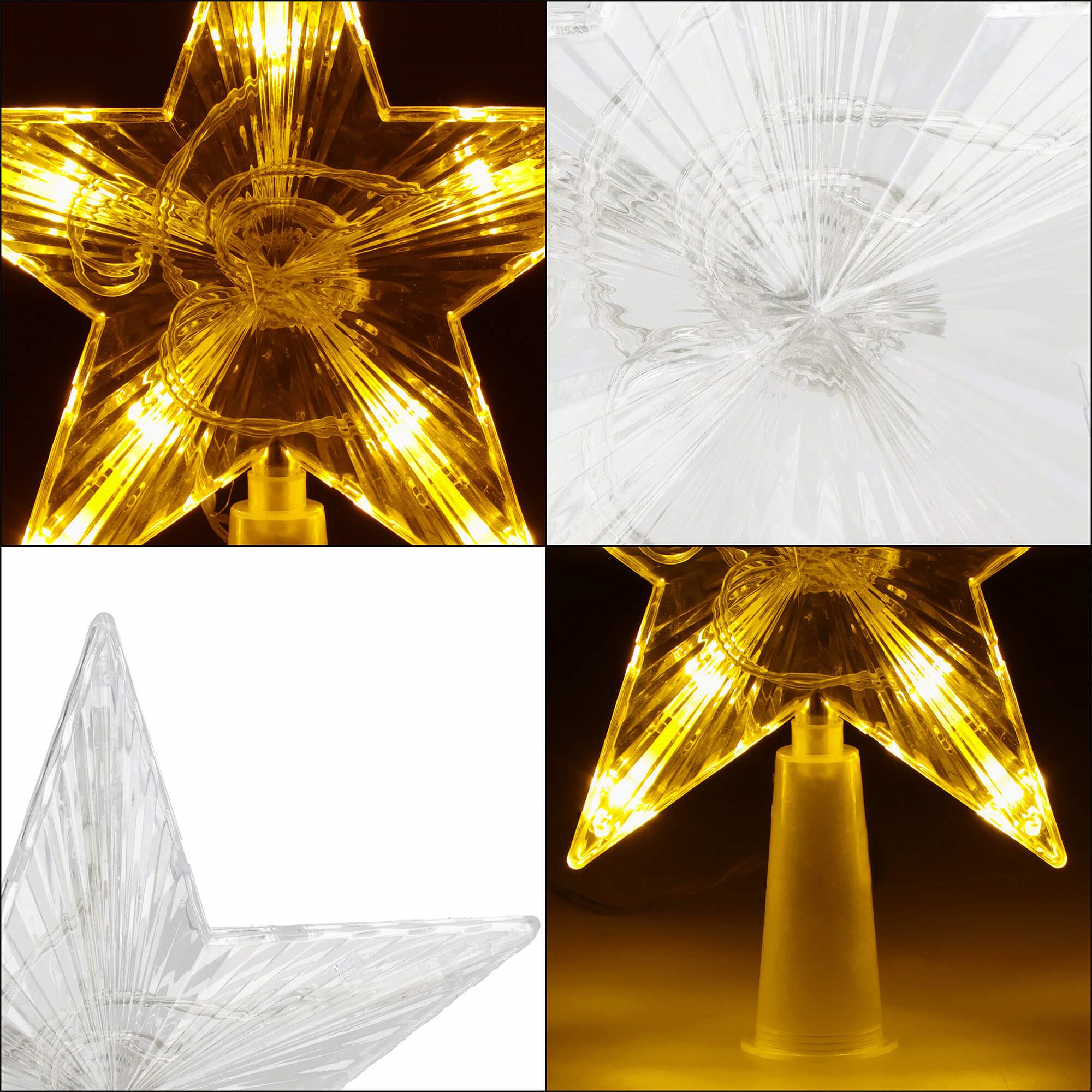 Ziemassvētku eglītes virsotnes zvaigzne Springos CL4130 10 LED