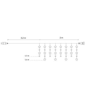 Ziemassvētku lampiņas Springos CL4004 180 Led 2m