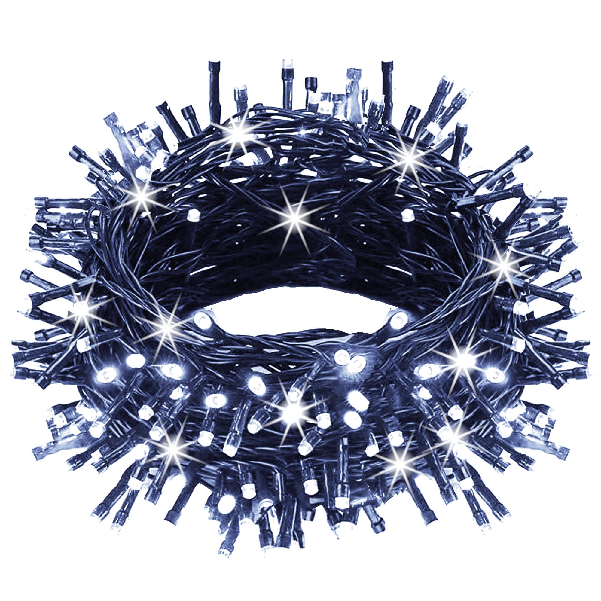 Ziemassvētku lampiņas Springos CL4095 1000 LED auksti balta + zibšņi, 50 m, IP44