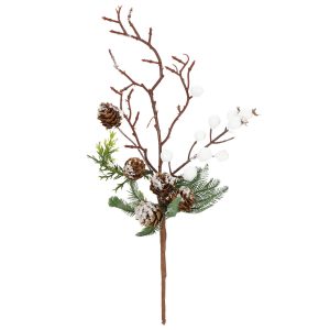 Ziemassvētku mākslīgais zariņš dekorācijām 33 cm