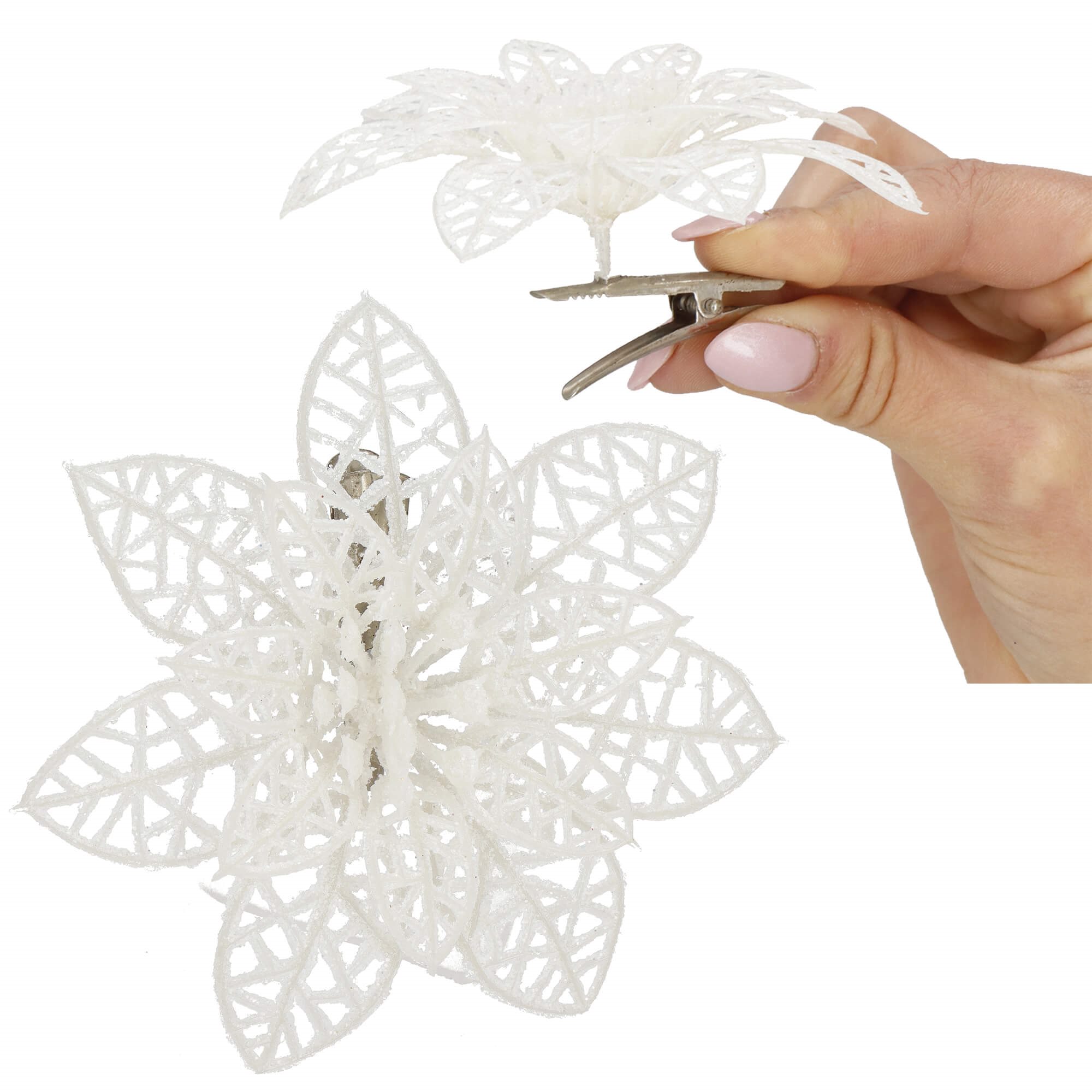 Ziemassvētku rotājums "Poinsettia" Springos CA0723 11x11 cm