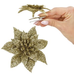 Ziemassvētku rotājums "Poinsettia" Springos CA0725 11x11 cm