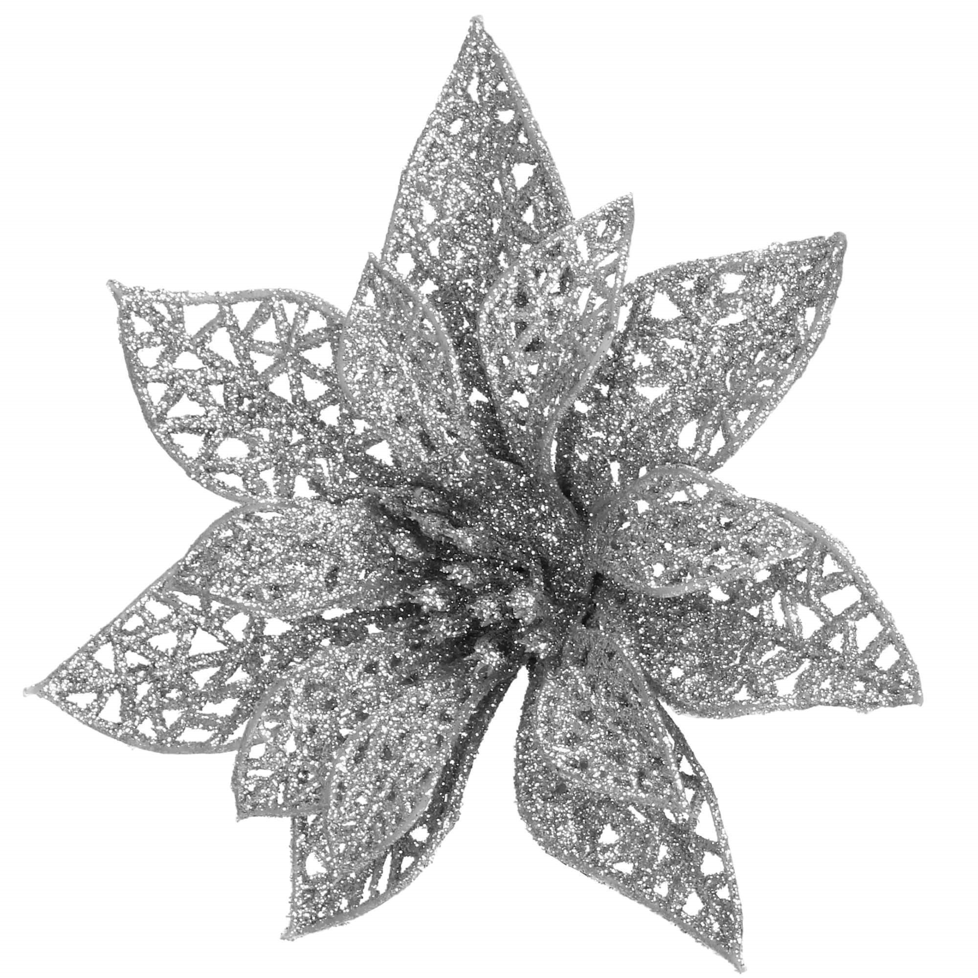 Ziemassvetku-rotajums-Poinsettia-Springos-CA0726-11x11-cm-1 Ziemassvētku rotājums "Poinsettia" Springos CA0726 11x11 cm - Image 1