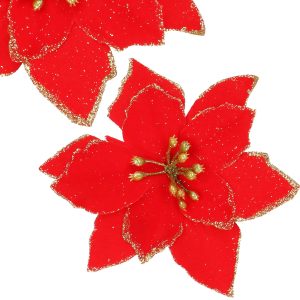 Ziemassvētku rotājums "Poinsettia" Springos CA0732 13x13 cm