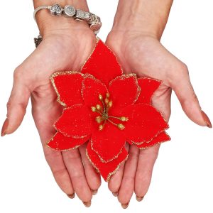 Ziemassvētku rotājums "Poinsettia" Springos CA0732 13x13 cm