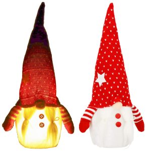 Ziemassvētku rūķītis ar led apgaismojumu Springos CA1246 33 cm