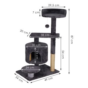Kaķu koks ar māju Springos PA1036 87 cm
