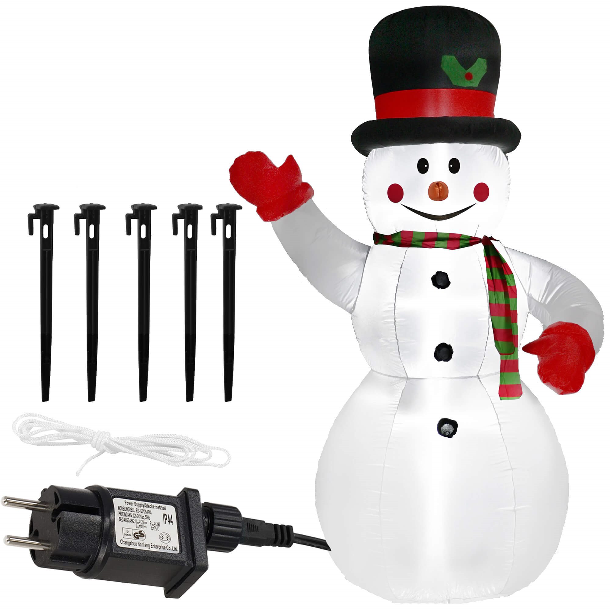 Piepūšamais sniegavīrs Springos CL4056 LED gaismas dekorācija 180 cm