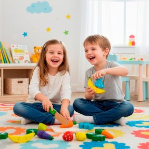 Koka rotaļu komplekts - augļu un dārzeņu “griešanas” spēle Springos KG0058