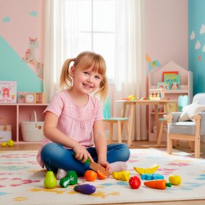Koka rotaļu komplekts - augļu un dārzeņu “griešanas” spēle Springos KG0058