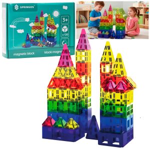 Magnētiskais konstruktors 120 daļas Springos KG0049