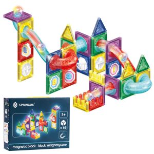 Magnētiskais konstruktors 66 daļas Springos KG0063
