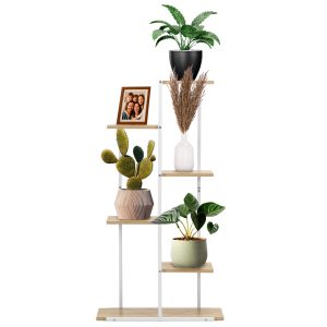 Metāla puķu pods balts 60x20x113 cm GA0212