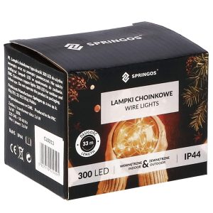 Ziemassvētku egles lampiņas 300 LED Springos CL0308
