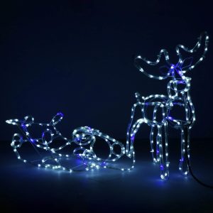 Ziemassvētku ziemeļbriedis ar kamanām Springos CL1225 288 LED