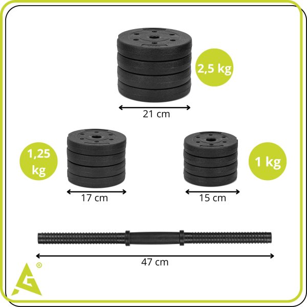 Hanteļu komplekts 2 x 15 kg ACT0044