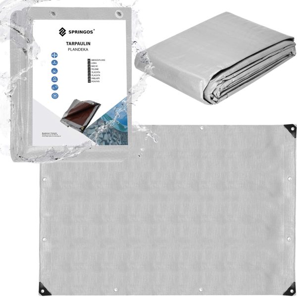 Dārza brezents 6x4 m 130g/m2 pastiprināta aizsargplēve automašīnai