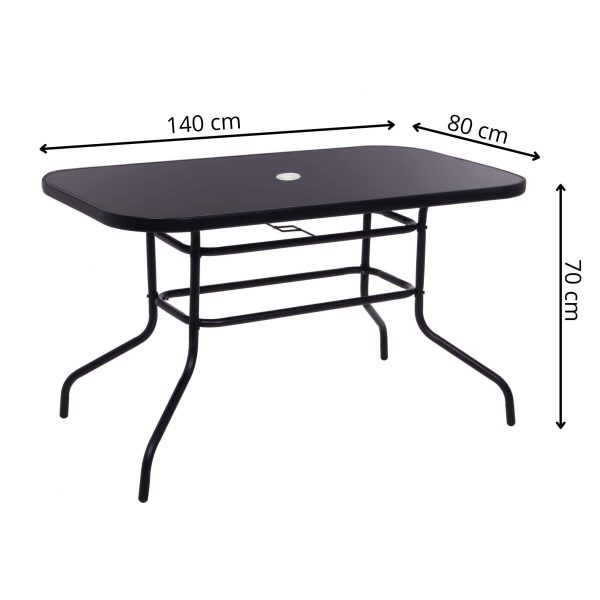 Dārza galds Springos GF0081 140 X 80 X 70 CM