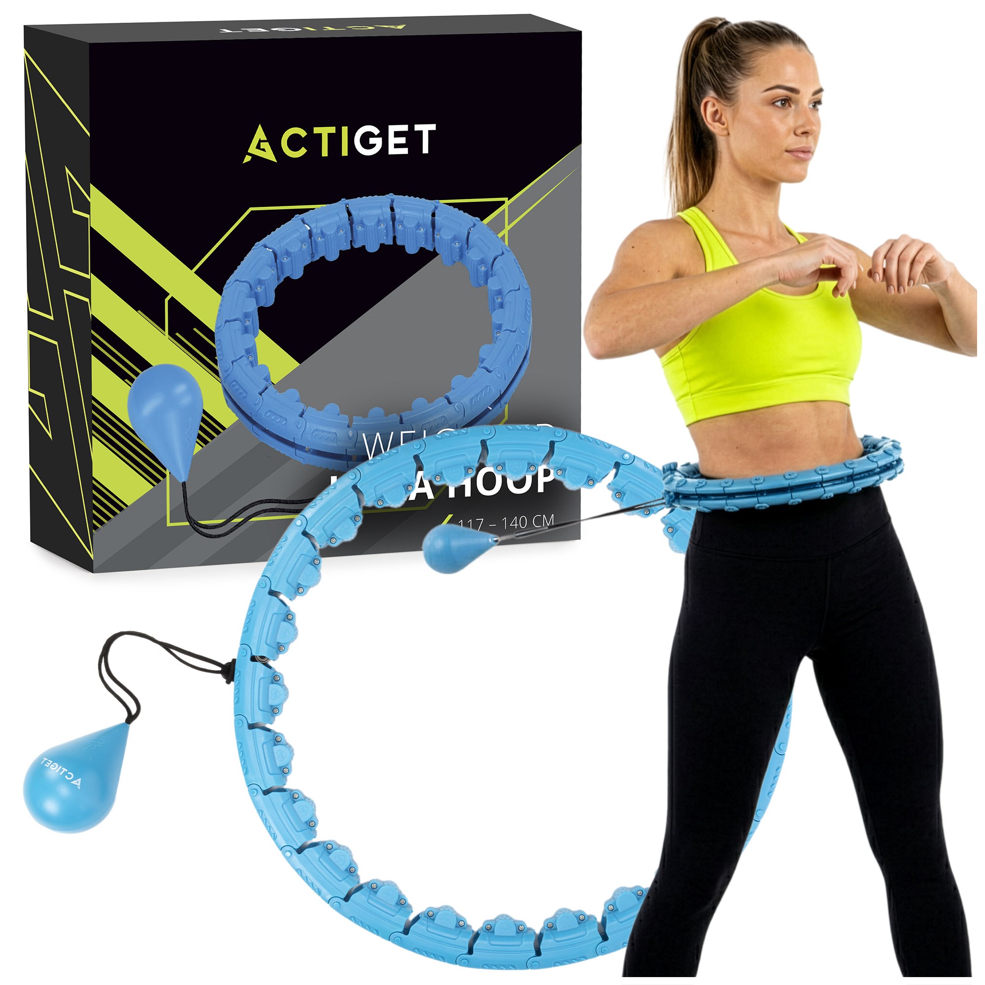 Hula Hoop riņķis ar svaru ACT0138