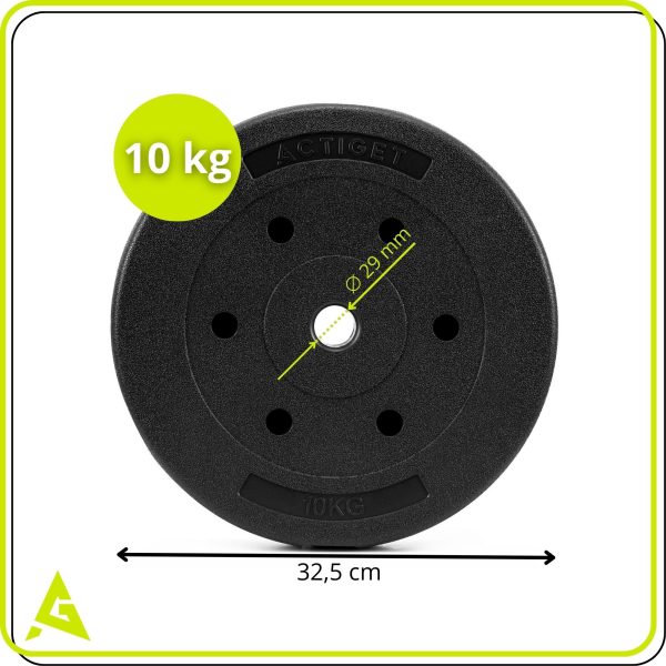 Kompozīta svara disks 10 kg 29 mm ACT0069
