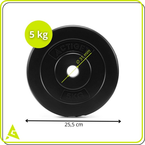 Kompozīta svara disks 5 kg 31 mm ACT0076