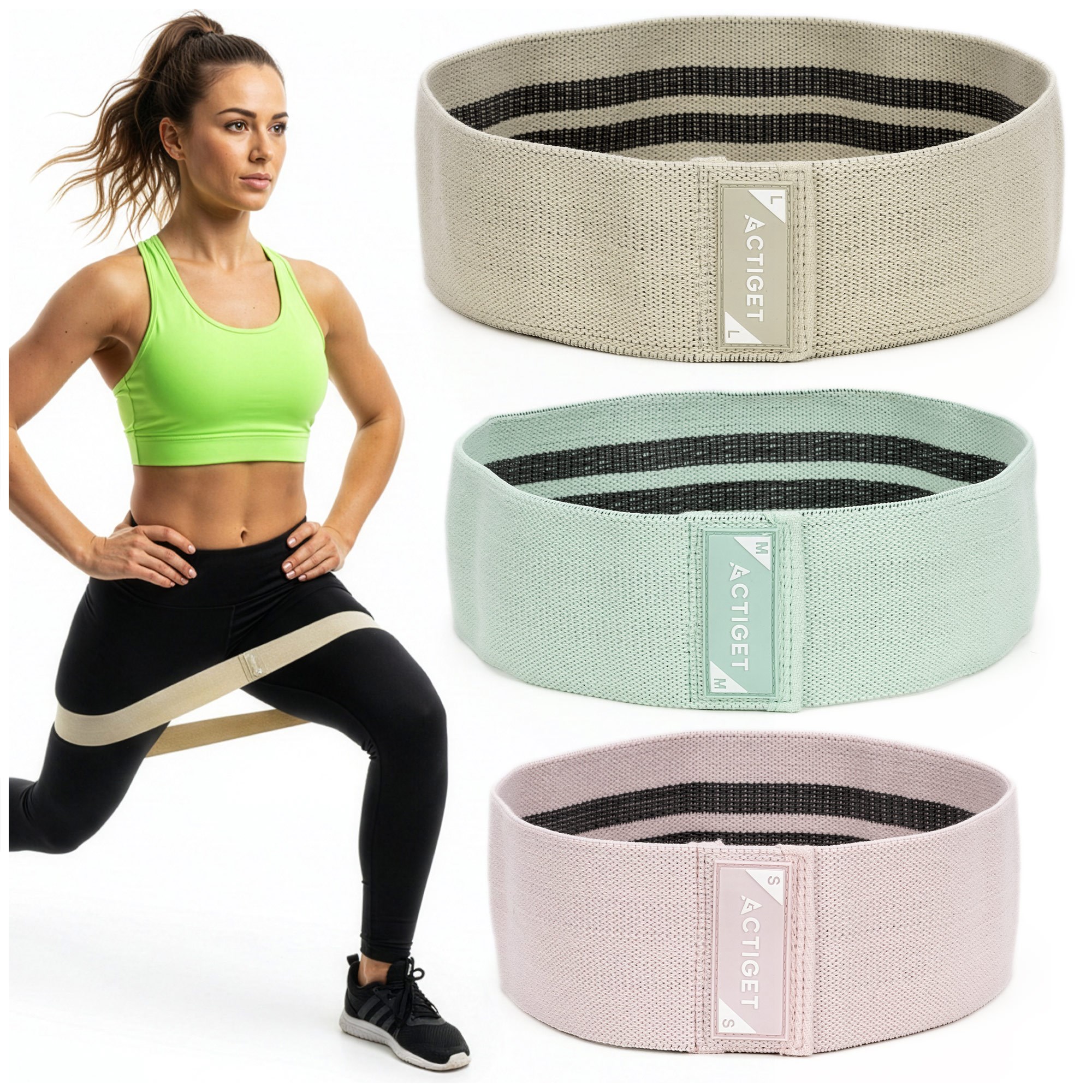 Pretestības gumiju komplekts vingrošanai 3 gab. ACT0107