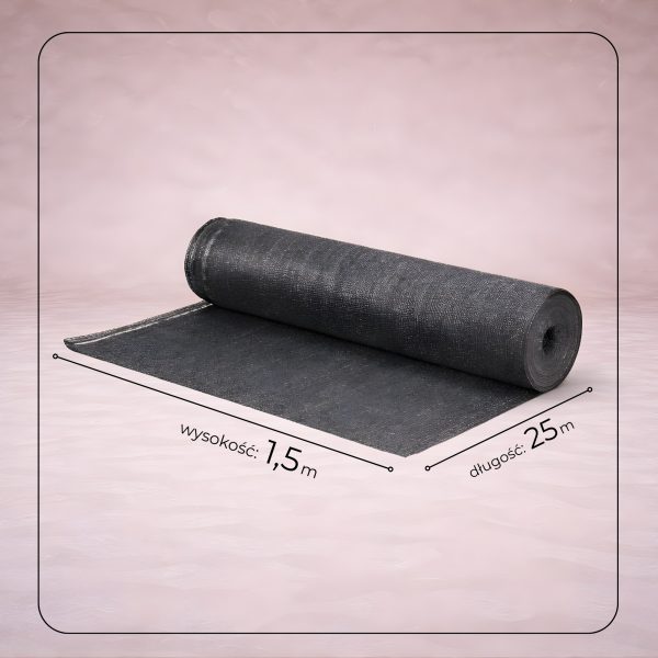 Noēnojuma tīkls gaiši antracīta 65 GSM 1.5 x 25 m SN0072