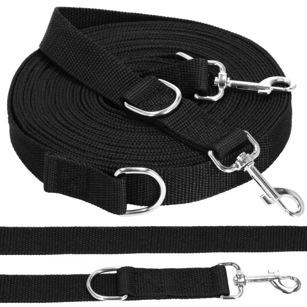 Treniņu pavada sunim Springos PA0334 10 m līdz 15 kg melna