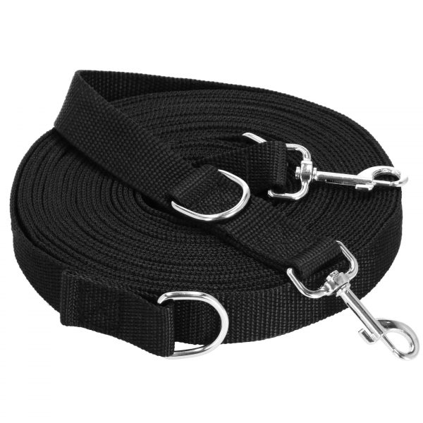 Treniņu pavada sunim Springos PA0334 10 m līdz 15 kg melna