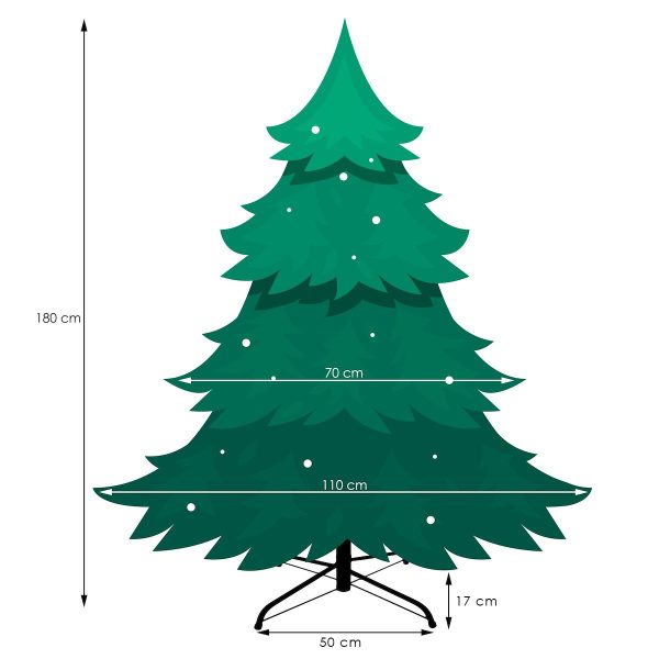 Augstākās kvalitātes mākslīgā Ziemassvētku eglīte 180 cm