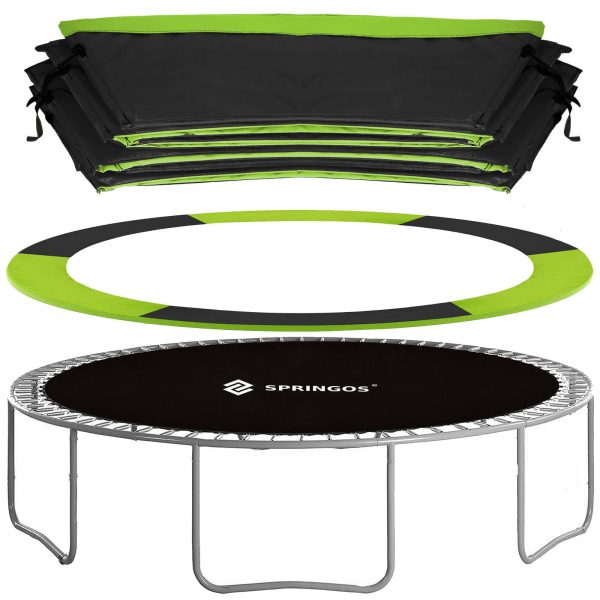 Batuta pārvalks TP-8FT 244 cm melns ar zaļu apmali