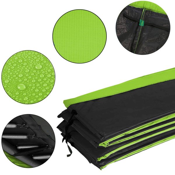 Batuta pārvalks TP-8FT 244 cm melns ar zaļu apmali