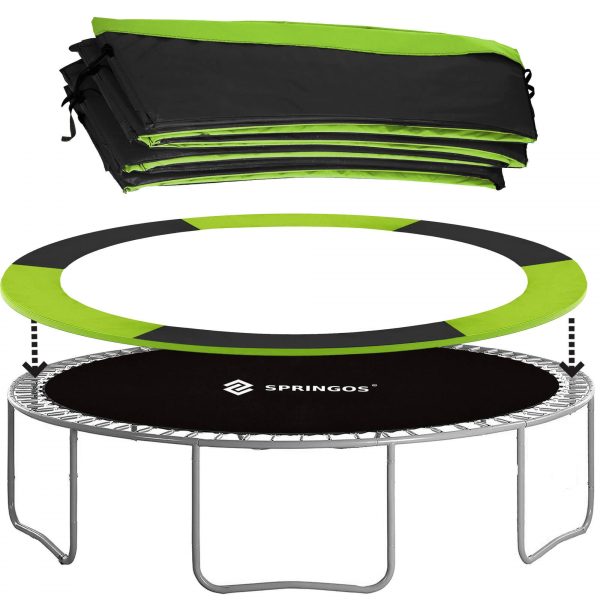 Batuta pārvalks TP-8FT 244 cm melns ar zaļu apmali