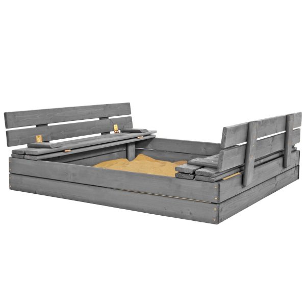 Premium koka smilšu kaste SBP120SET01X 120 x 120 cm komplekts