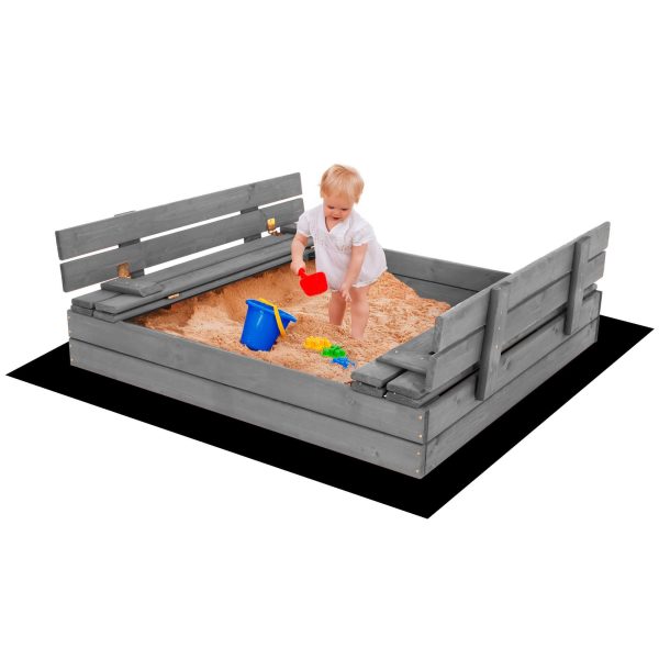 Premium koka smilšu kaste SBP120SET01X 120 x 120 cm komplekts