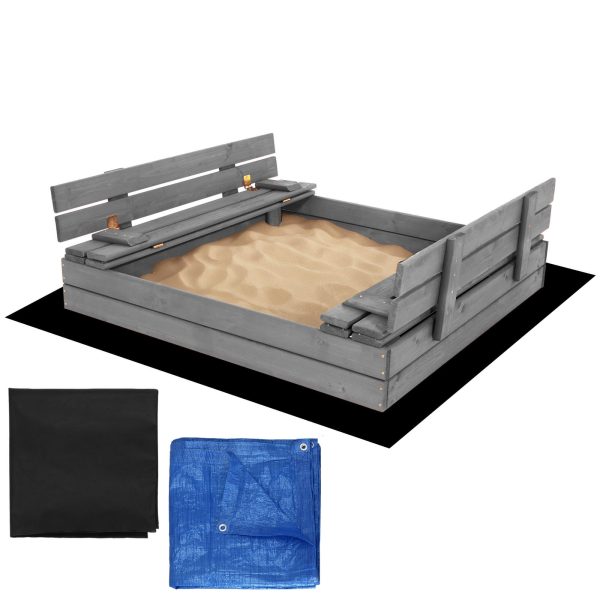 Premium koka smilšu kaste SBP120SET01X 120 x 120 cm komplekts