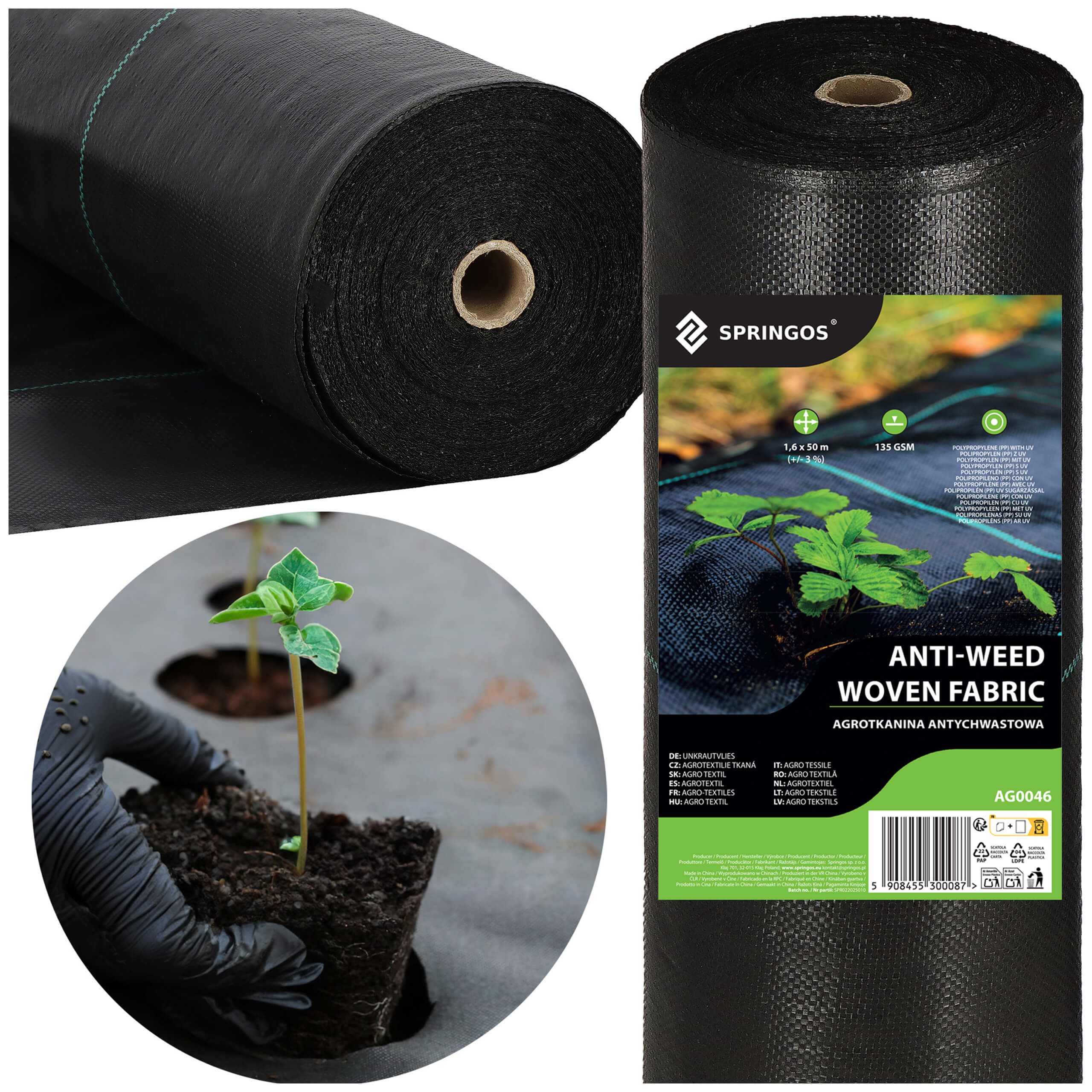 Pretnezāļu agroplēve AG0046 135 GSM 1.6 x 50 m