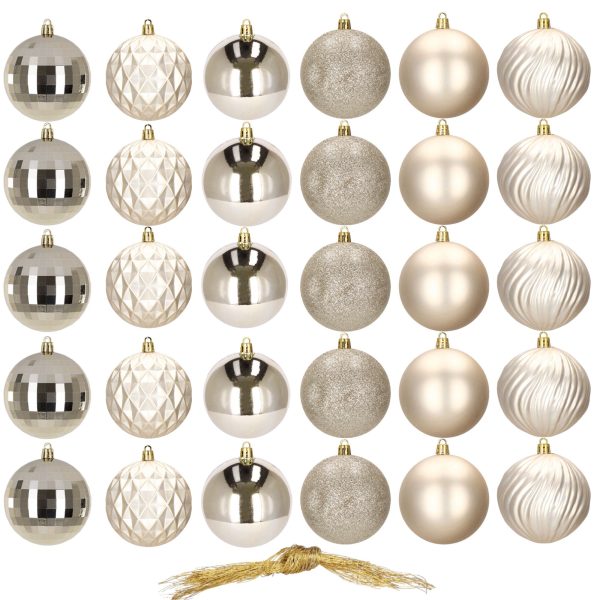 Ziemassvētku bumbiņas Springos CA0874 8cm 30gab